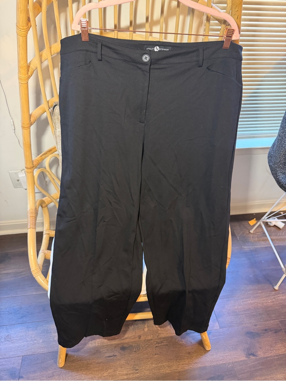 Ashley Stewart Women’s Plus Size 22 Black Career Dress Pants Stretch Trouser